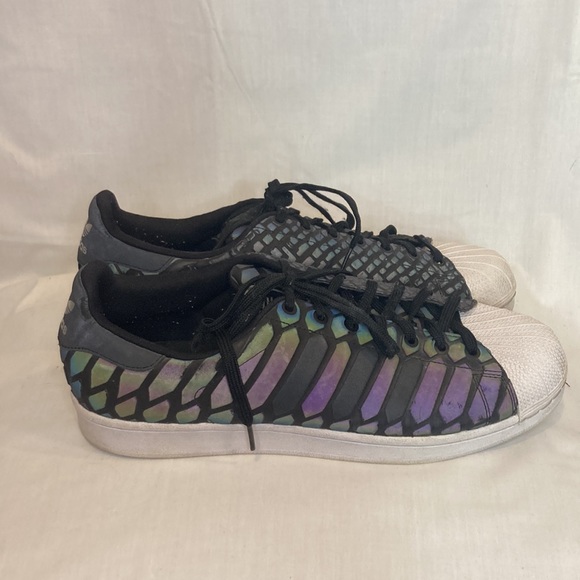 Adidas Zeno Superstar Iridescent Reflective Scale Sneakers Size 12 - Picture 4 of 15